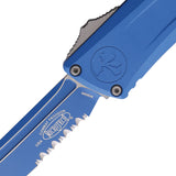Microtech Automatic Combat Troodon Gen III OTF Knife Blue Cerakote Aluminum Serrated Tanto Blade 11442BLC1Z