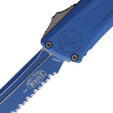 Microtech Automatic Combat Troodon Gen III OTF Knife Blue Cerakote Aluminum Serrated Tanto Blade 11443BLC1Z13