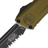 Microtech Automatic Combat Troodon Gen III OTF Knife OD Green Aluminum Serrated Tanto Blade 11443OD