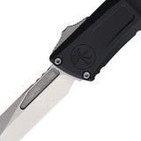 Microtech Automatic Combat Troodon Gen III OTF Knife Black Aluminum Stonewash Bowie Blade 114610