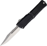 Microtech Automatic Combat Troodon Gen III OTF Knife Black Aluminum Stonewash Bowie Blade 114610