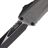 Microtech Automatic Combat Troodon Gen III OTF Knife Natural Clear Gray Aluminum Two-Tone Blade 11461NC