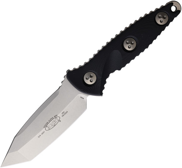 Microtech Socom Alpha Mini Black G10 Stonewash Tanto Fixed Blade Knife 114M10
