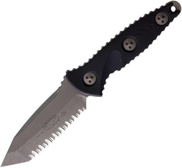 Microtech Socom Alpha Mini Black G10 Apocalyptic Fixed Blade Knife 114M12AP