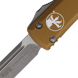 Microtech Automatic Ultratech OTF Knife Tan Aluminum Apocalyptic Tanto Blade 12110APTA