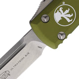 Microtech Automatic Ultratech OTF Knife OD Green Aluminum Drop Point Blade 12110OD