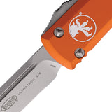 Microtech Automatic Ultratech OTF Knife Orange Aluminum Drop Point Blade 12110OR