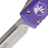 Microtech Automatic Ultratech OTF Knife Purple Aluminum Drop Point Blade 12110PU