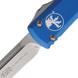 Microtech Automatic Ultratech OTF Knife Blue Aluminum Satin Drop Point Blade 1214BL