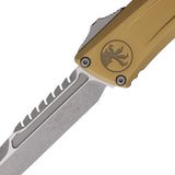 Microtech Automatic Combat Troodon Interceptor Gen III OTF Knife Tan Aluminum Apocalyptic Blade 121710APTAS