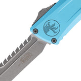 Microtech Automatic Combat Troodon Interceptor Gen III OTF Knife Turquoise Aluminum Apocalyptic Blade 121710APTQS