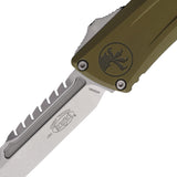 Microtech Automatic Combat Troodon Interceptor Gen III OTF Knife OD Green Aluminum Stonewash Blade 121710ODS
