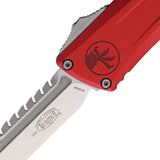 Microtech Automatic Combat Troodon Interceptor Gen III OTF Knife Red Aluminum Stonewash Blade 121710RDS