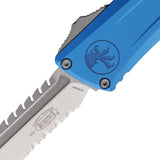 Microtech Automatic Combat Troodon Interceptor Gen III OTF Knife Blue Aluminum Serrated Blade 121711BLS