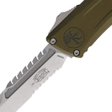 Microtech Automatic Combat Troodon Interceptor Gen III OTF Knife OD Green Aluminum Serrated Blade 121711ODS