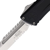 Microtech Automatic Combat Troodon Interceptor Gen III OTF Knife Black Aluminum Serrated Blade 121711S