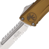 Microtech Automatic Combat Troodon Interceptor Gen III OTF Knife Tan Aluminum Serrated Blade 121711TAS