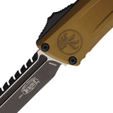 Microtech Automatic Combat Troodon Interceptor Gen III OTF Knife Tan Aluminum Two-Tone Blade 12171TAS