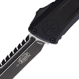 Microtech Automatic Combat Troodon Interceptor Gen III OTF Knife Black Aluminum Two-Tone Blade 12171TS