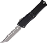 Microtech Automatic Combat Troodon Hellhound OTF Knife Black Aluminum Apocalyptic Blade 121910APS