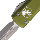 Microtech Automatic Ultratech OTF Knife OD Green Aluminum Apocalyptic Double Edge Blade 12210APOD