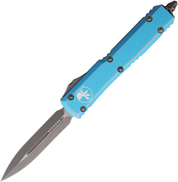 Microtech Automatic Ultratech OTF Knife Distressed Turquoise Aluminum Apocalyptic Dagger Blade 12210DTQ