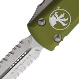 Microtech Automatic Ultratech OTF Knife OD Green Aluminum Serrated Double Edge Blade 12211OD