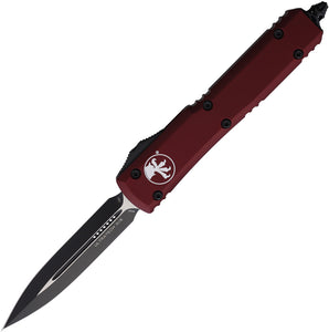 Microtech Automatic Ultratech OTF Knife Merlot Red Aluminum Double Edge Dagger Blade 1221MR