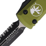 Microtech Automatic Ultratech OTF Knife OD Green Aluminum Top Serrated Double Edge Blade 1223OD