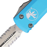 Microtech Automatic Ultratech OTF Knife Turquoise Aluminum Partially Serrated Dagger Blade 1225TQ