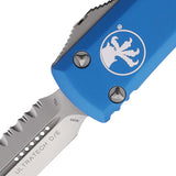 Microtech Automatic Ultratech OTF Knife Blue Aluminum Top Serrated Double Edge Blade 1226BL