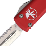 Microtech Automatic Ultratech OTF Knife Red Aluminum Top Serrated Double Edge Blade 1226RD