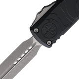 Microtech Automatic UTX-85 Spartan Gen IV OTF Knife Black Topographic Aluminum Apocalyptic Blade 12304TP10AP