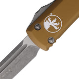 Microtech Automatic Ultratech OTF Knife Tan Aluminum Apocalyptic Tanto Blade 12310APTA