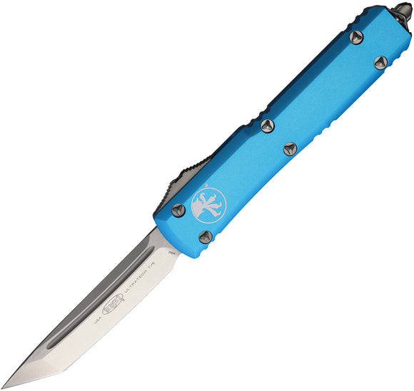 Microtech Automatic Ultratech OTF Knife Turquoise Aluminum Tanto Blade 12310TQ