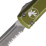 Microtech Automatic Ultratech OTF Knife Distressed OD Green Aluminum Apocalyptic Tanto Blade 12311DOD