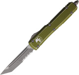 Microtech Automatic Ultratech OTF Knife Distressed OD Green Aluminum Apocalyptic Tanto Blade 12311DOD