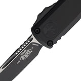 Microtech Automatic UTX-85 Gen IV OTF Knife Black Aluminum Two-Tone Drop Pt Blade 123141T