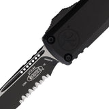 Microtech Automatic UTX-85 Gen IV OTF Knife Black Aluminum Serrated Drop Pt Blade 123142T