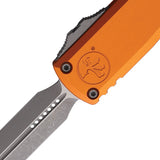 Microtech Automatic UTX-85 Gen IV OTF Knife Orange Aluminum Apocalyptic Dagger Blade 1232410APOR