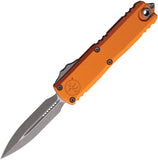 Microtech Automatic UTX-85 Gen IV OTF Knife Orange Aluminum Apocalyptic Dagger Blade 1232410APOR
