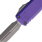 Microtech Automatic UTX-85 Gen IV OTF Knife Purple Aluminum Apocalyptic Dagger Blade 1232410APPU