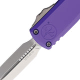 Microtech Automatic UTX-85 Gen IV OTF Knife Purple Aluminum Stonewash Dagger Blade 1232410PU