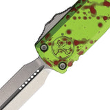 Microtech Automatic UTX-85 Gen IV OTF Knife Zombie Aluminum Stonewash Dagger Blade 1232410Z