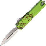 Microtech Automatic UTX-85 Gen IV OTF Knife Zombie Aluminum Stonewash Dagger Blade 1232410Z