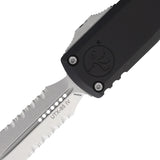 Microtech Automatic UTX-85 Gen IV OTF Knife Black Aluminum Serrated Dagger Blade 1232411