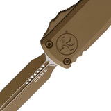 Microtech Automatic UTX-85 Gen IV OTF Knife Coyote Tan Aluminum Double Edge Dagger Blade 123241CTA