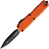 Microtech Automatic UTX-85 Gen IV OTF Knife Orange Aluminum Two-Tone Dagger Blade 123241OR