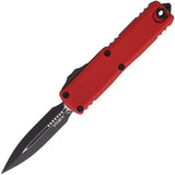 Microtech Automatic UTX-85 Gen IV OTF Knife Red Aluminum Two-Tone Dagger Blade 123241RD