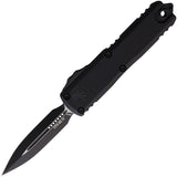 Microtech Automatic UTX-85 Gen IV OTF Knife Black Aluminum Two-Tone Dagger Blade 123241T
